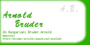 arnold bruder business card
